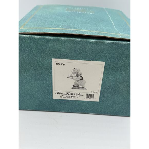 WDCC Fifer Pig “I Toot My Flute” Three Little Pigs Disney COA Box 5.25” Tall - Picture 8 of 9